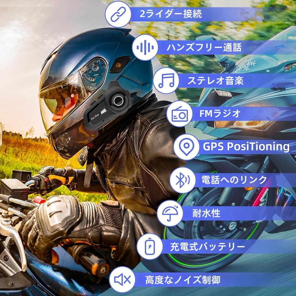 EuroFone S2 Motorcycle Helmet Motorcycle Bluetooth Simultaneous Connection with Two Automatic Call Simultaneous 800M Communication Automatic IP67
