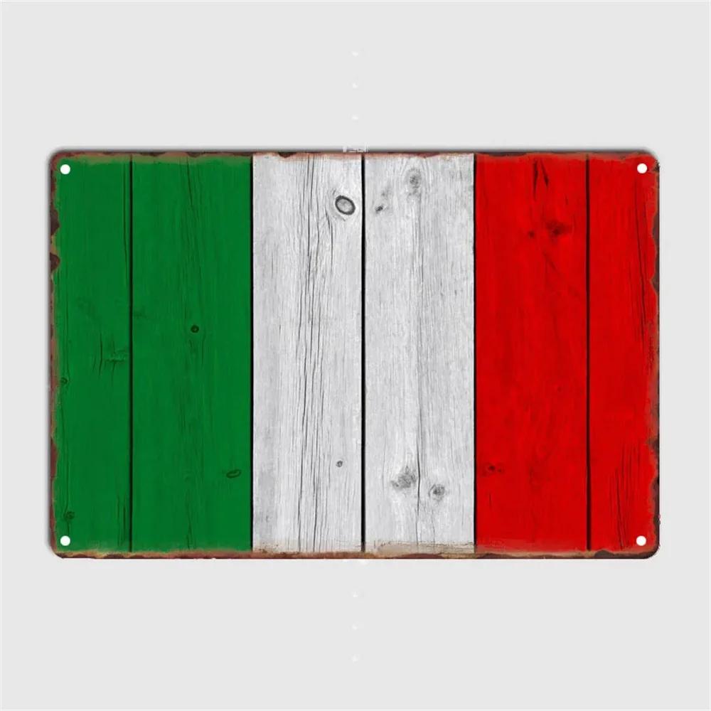 Targa in metallo con emblema in legno vintage, targa in metallo, Francia, Spagna, Svizzera, USA, piatti decorativi per la decorazione della parete del bar della caverna dell'uomo