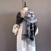 Herbst und Winter neuer Jacquard-Schal aus Imitatkashmir Damen verdickter warmer langer Fransen-Temperamentschal vielseitiges Schultertuch
