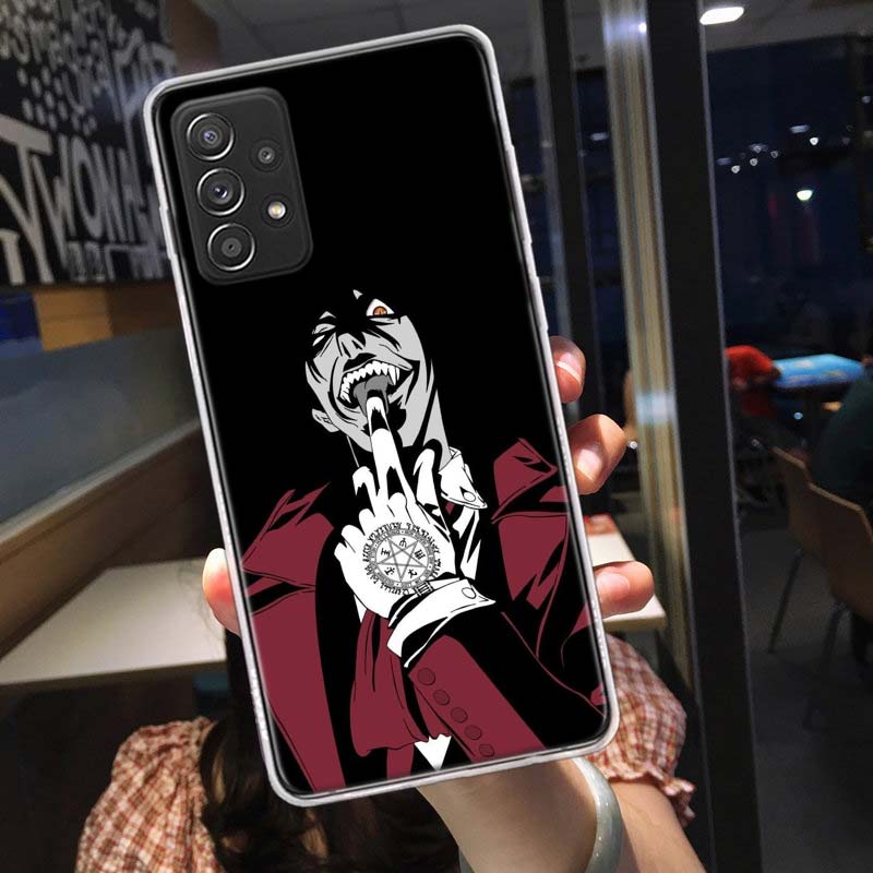 Alucard Helsing Phone Case for Samsung A54 A57 A37 A17 A14 A15 A12 A24 A34 A55 A35 A25 A52S A07 A05S A04S A22 A32 A72 Galaxy Not Samsung A02