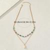 1 Double Hip Hop Style Devil's Eye Necklace Oil Drip Craft Necklace Eye Clavicle Chain