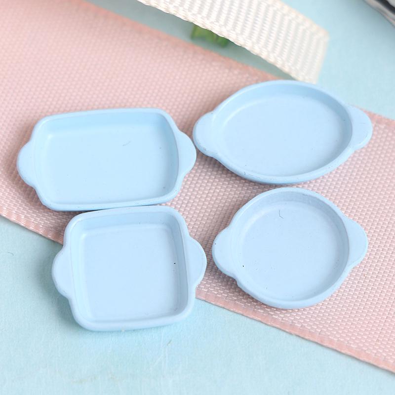2-33pcs Dollhouse Miniature Trays Plates Doll Mini Food White Dishes Tableware Kitchen Toys Doll House Accessories