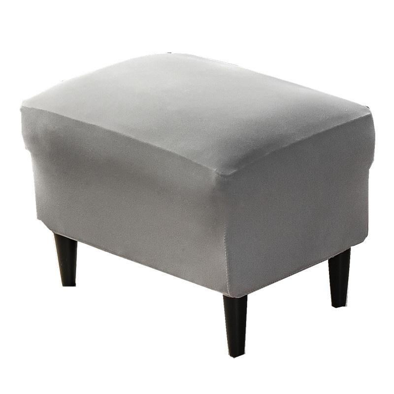 Ensfarget ottomansk trekk Spandex rektangel avføringstrekk Alt inkludert fotskammel Møbelbeskytter Sofa Fotstøtte Slipcovers