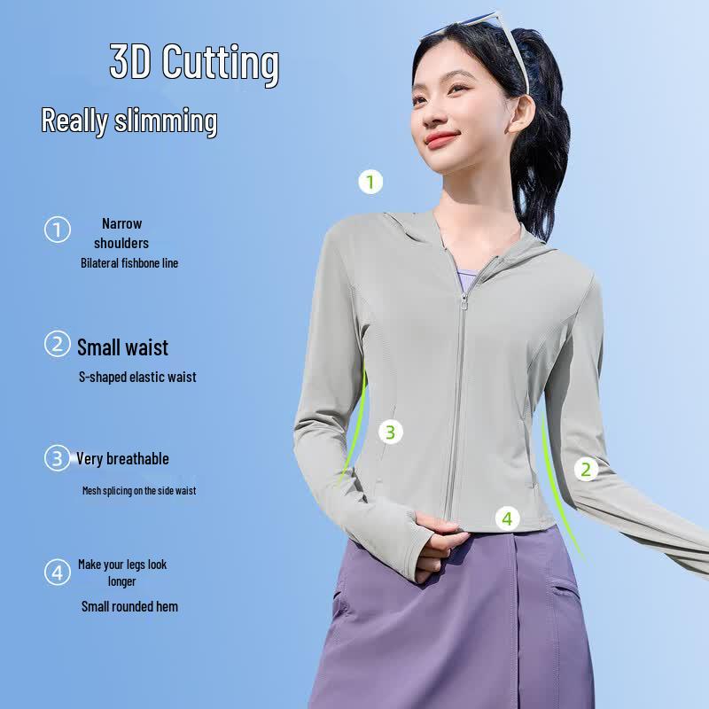 MINISO Women's Lightweight Slim-Fit Hooded Jacket