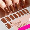 16Tips Semi-Cured Gel Nail Sticker Pure Color UV/LED Lamp Gel Nail Polish Wraps Long-Lasting Nail Strips Patch Nail Decoration