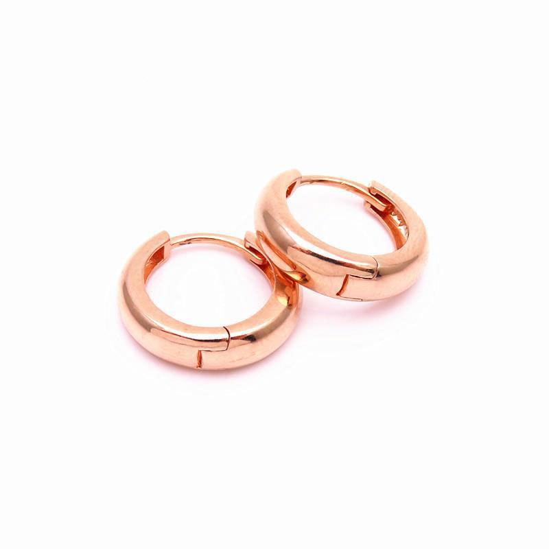 Exquisite Russian Rose Gold Plated Fashion Ear Jewelry Women'S 585 Purple Gold Classic Temperament Glossy Earrings Earrings