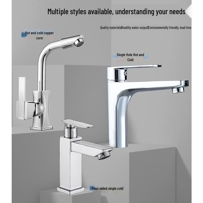 Brass Square Single Cold Water Basin Faucet