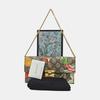[Pre-Owned] Padlock Metal Lock Buckle Bag Floral Bird Print Vintage Logo Canvas Leather Chain Wallet Handheld Shoulder Bag Clutch - Very Good #1106KB5