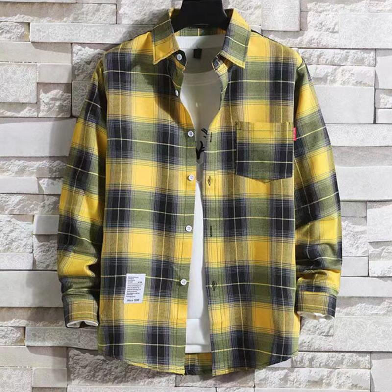 Fashion Teenager Shirt Men Spring Long Sleeve Blouse Casual Shirts for Men Tops