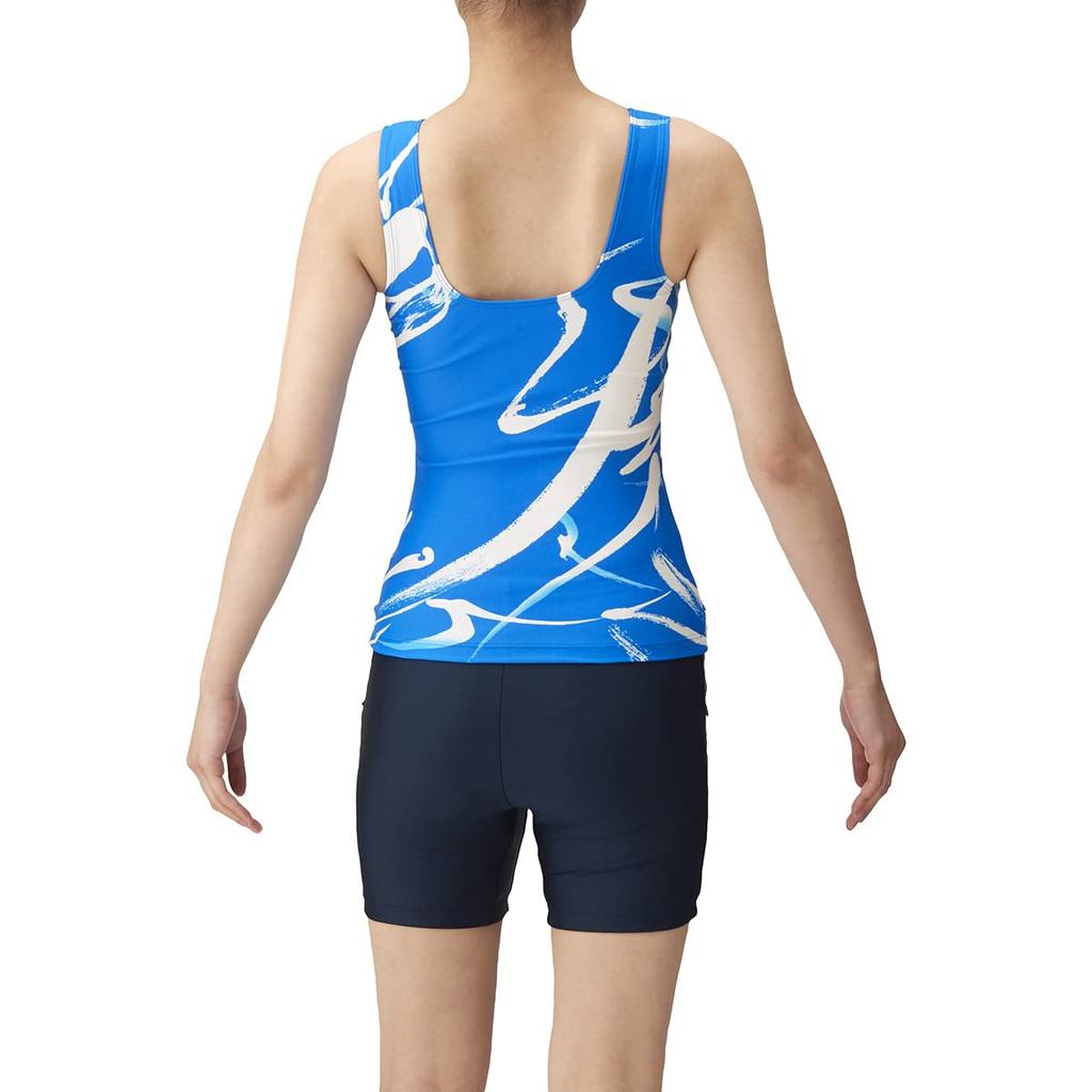 arena 50th anniversary made Fitness Swimsuit M Size Separate Hand Printed Large Color Snap Insert Fit Pad "You arena" Women's LAR-3247W