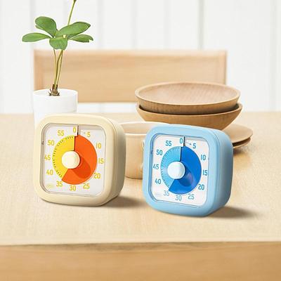 Kids Visual Timer 60-Minute Desk Timer Silent Time Management Tool For Kitchen Bathroom Cooking Study Homework Shower