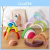 Wooden Children Rainbow Arch Building Blocks Set With Multi Color Tiles For Toddler Education