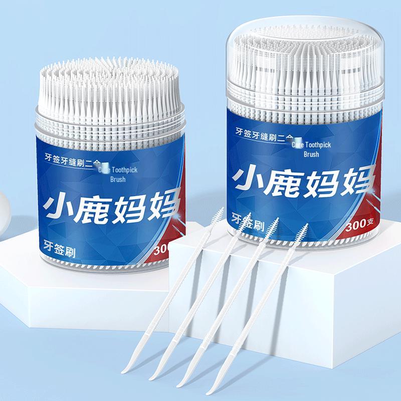 Deer Mama Interdental Floss Picks  Brushes Family Pack