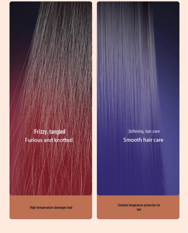 Wireless USB Rechargeable Hair Straightener for Men & Women, Dual-Use for Straight & Curly Hair with Bang Styling, Portable Design.