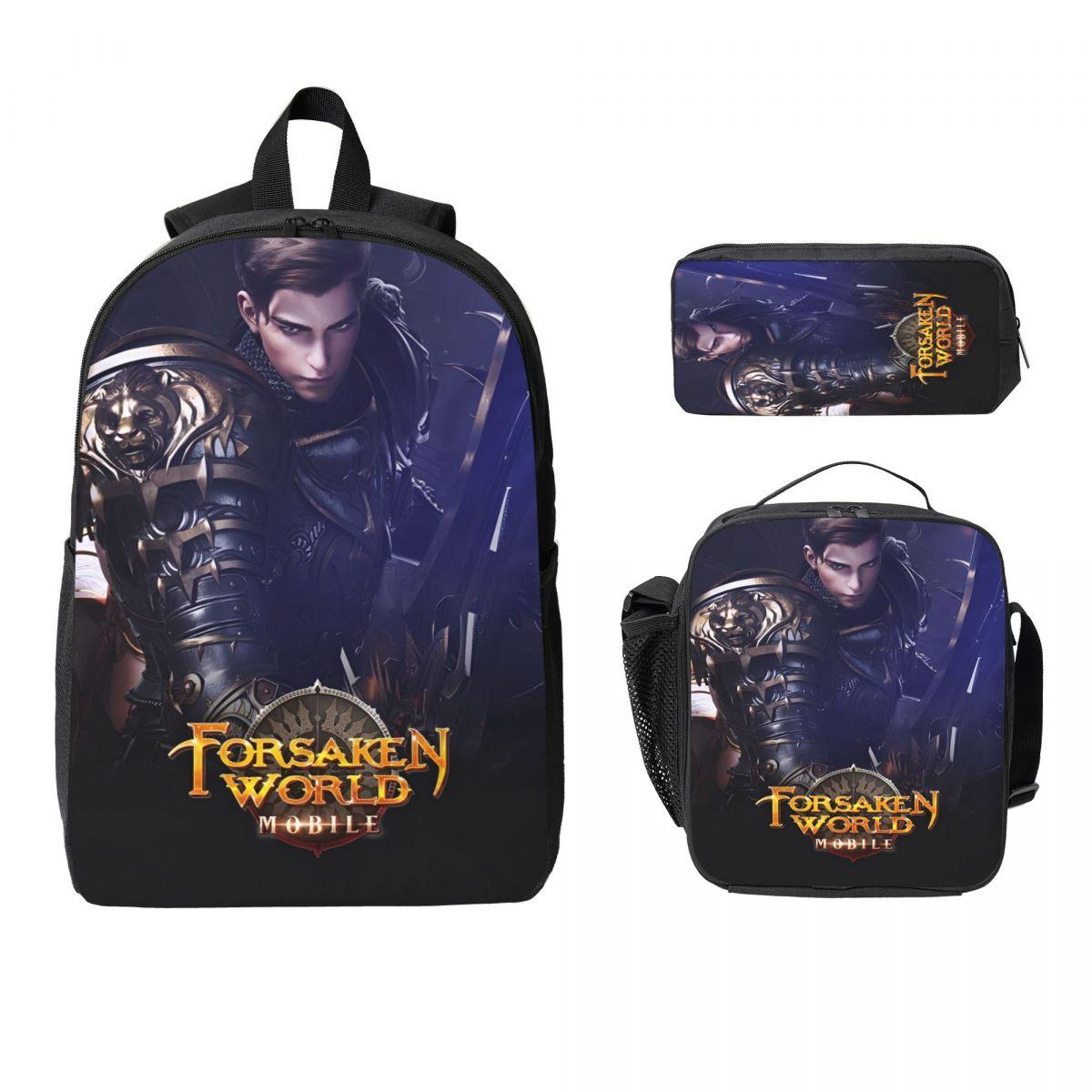 Forsakens World Accessoires Rugzak Set voor Meisjes Jongens Etui Sets Schooltas Sets met Lunchbox Voor School Leerlingen Daypack