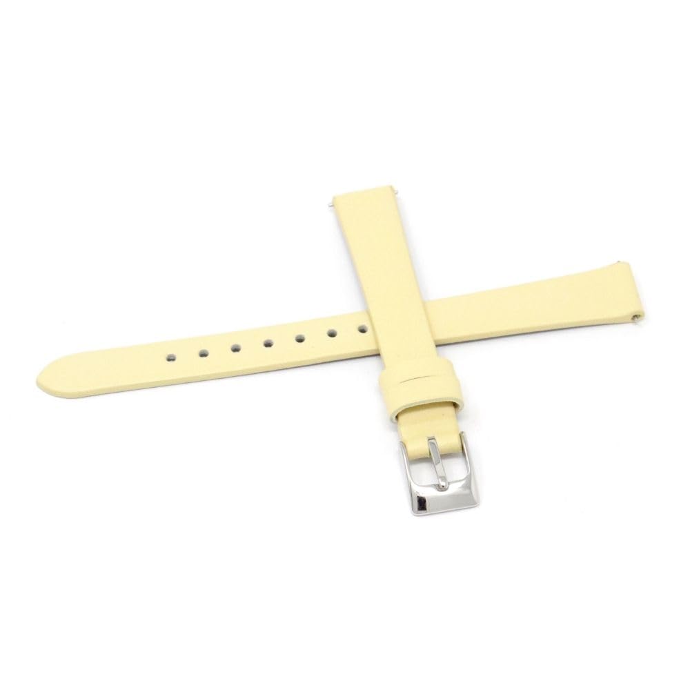 Watch Genuine Leather with Care Instructions [Seiko] Band, 12mm, Strap, Women s, (Cream) кремовый