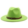 Felt Hat British Belt Vintage Versatile Top Hat Men'S And Women'S Jazz Hat Wool Hat
