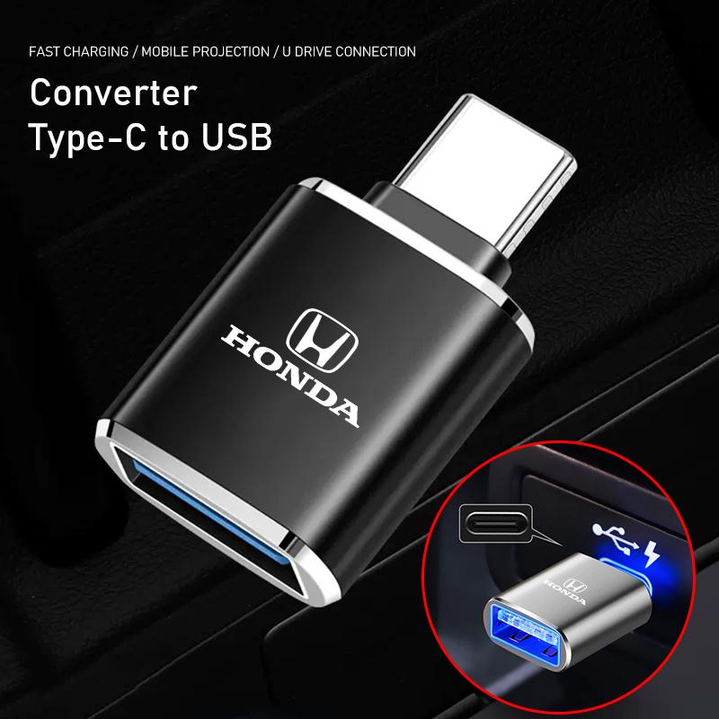 Car Interior Type-C Conversion To USB Plug Auto Accessories For Honda Civic Fit Jazz Accord Pilot CRV Odyssey Passport City HRVXF5