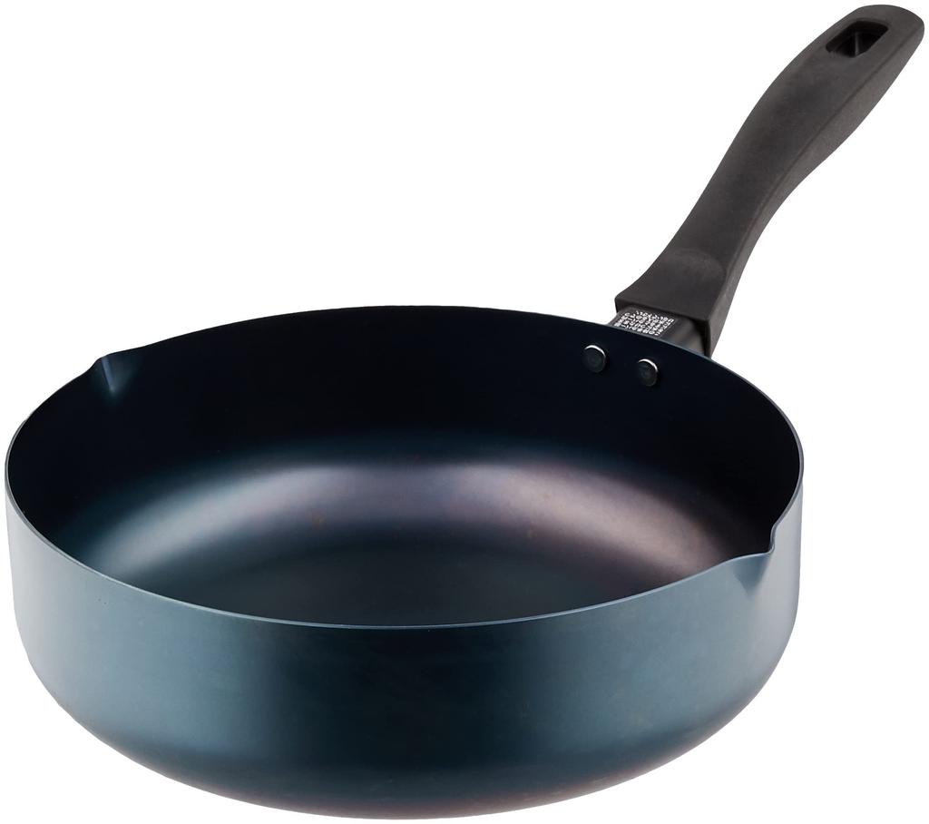 Fujita Metal Iron Frying Pan, Single-Handed Pot, Easy-to-Use, Lightly Fried Rice Pan, 25cm, 013800
