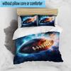 Flaming Football In Action 3pcs Bedding,Including 1pc Duvet Cover And 2pcs Pillowcases Perfect for Christmas,Ideal for Bedroom, Dormitory