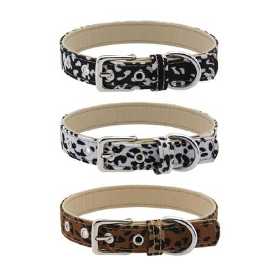 Versatile Leopard Print Buckles Necklace Lightweight Faux Leather Chokers Adjustable Length For Casual Or Party Wear