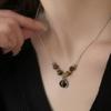 Natur Tigerauge Stein Anhänger & Halsketten für Damen Hohe Qualität Natürliche Perlen Geflochtene Halsketten Herren Mode Kordelkette Geschenke