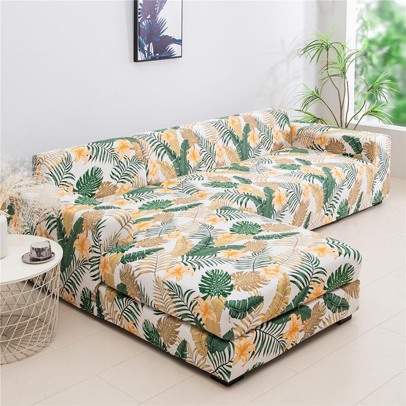Stretch Couch Covers Soft All-Inclusive Armchair Sofa Slipcover Fitted L-Shaped, Sectional, Chaise Sofa Cover 1/2/3/4 Seater 1Pc