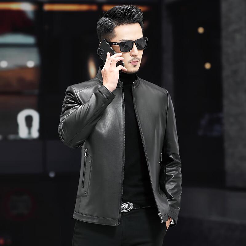 KAISER Men's Genuine Lambskin Leather Jacket