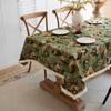 Floral Tablecloth Rustic Farmhouse Cotton Linen Blend Table Cover Dining Coffee
