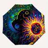 Colorful Yin Yang Sun Moon Face Art Print Poster Umbrella, Christmas Gift Y373