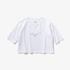 Training Wear Soft Dry Cropped UV Protection 32MAD302 White M [Mizuno] T-Shirt (Wide Silhouette) Sweat-wicking, Quick-drying, Women's