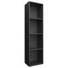 vidaXL Bücherregal/TV-Schrank Schwarz 36x30x143 cm Holzwerkstoff
