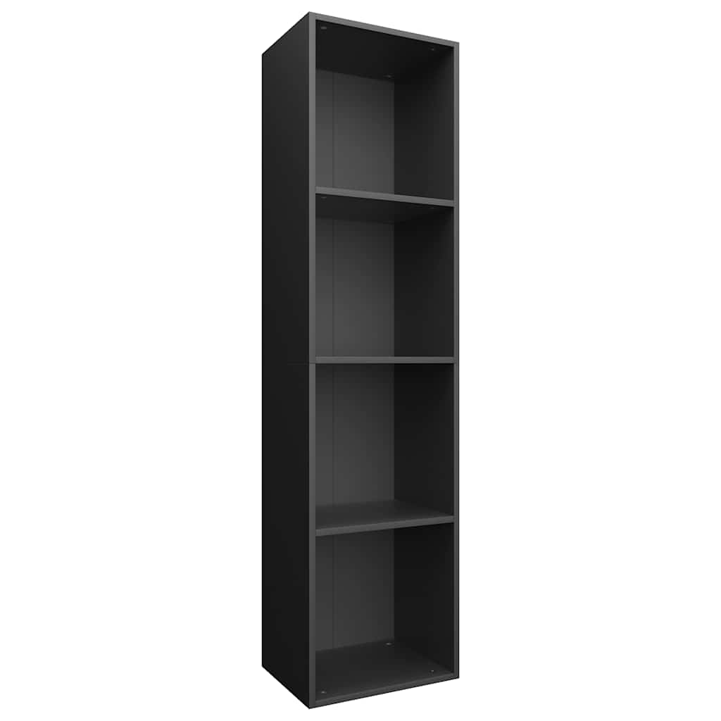 vidaXL Bücherregal/TV-Schrank Schwarz 36x30x143 cm Holzwerkstoff