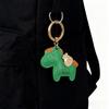 Adorable Cartoon Horse Keychain Leather Symbolizing Wealth Animal Pendant Keyring for Daily Use and Gift Occasions