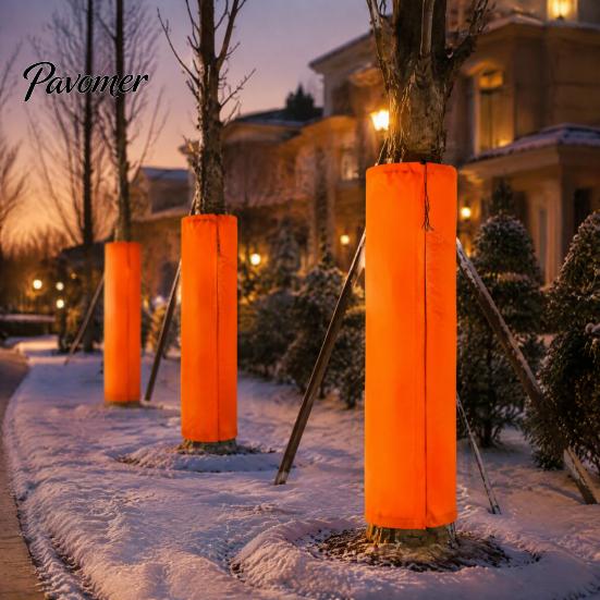 Fruit Tree Frost Blanket Palm Protector, Trunk Insulation Wrap with Drawstring, Dia 7.9" 11.8 ", Outdoor Guard Winter Bark for Garden Trees
