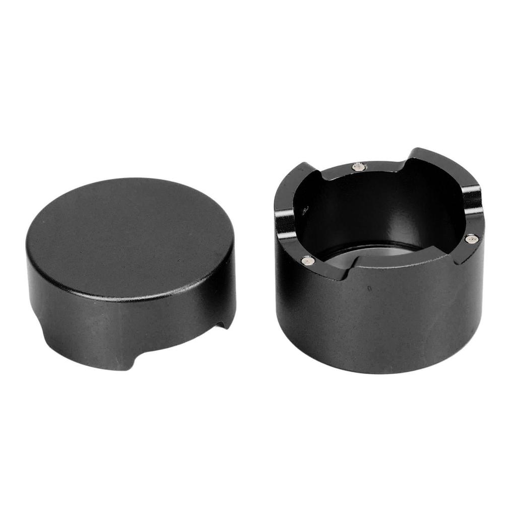 Billiard Chalk Case Round Aluminum Alloy Pool Cue Chalk Box Holder for Pool Cue Sports Accessories Black