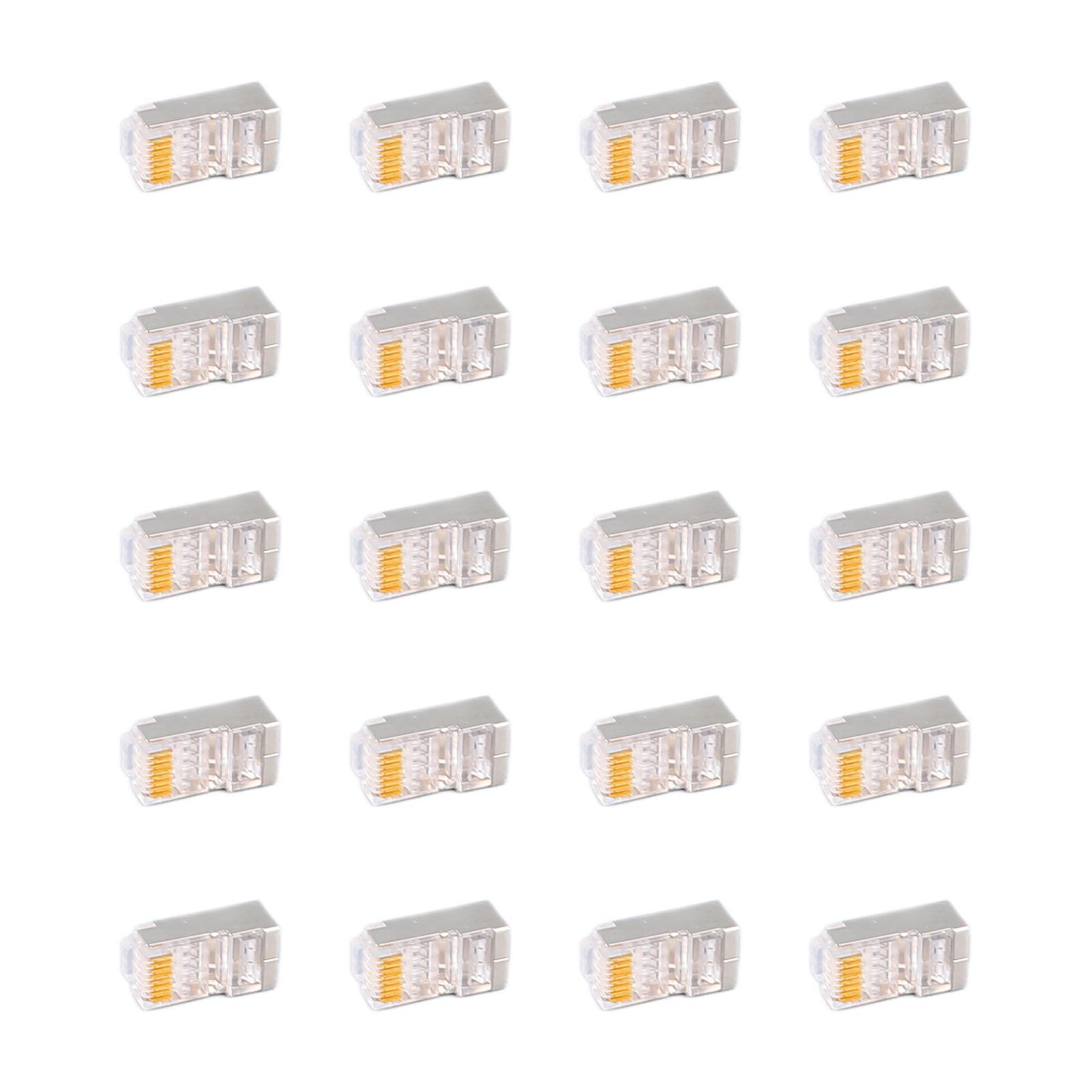 

100 шт. CAT6 RJ45 Металевий екранований роз єм Безпечний Надійний Мережевий Екранований RJ45 Кінцевий Роз єм Комплект