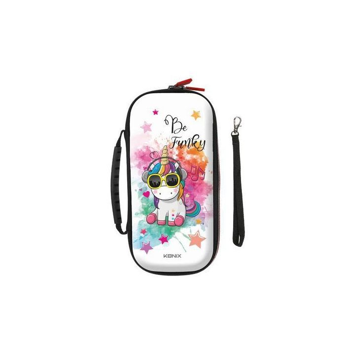 Housse de Transport - KONIX - Unik Be Funky - Blanc - Compatible Switch et Switch Lite