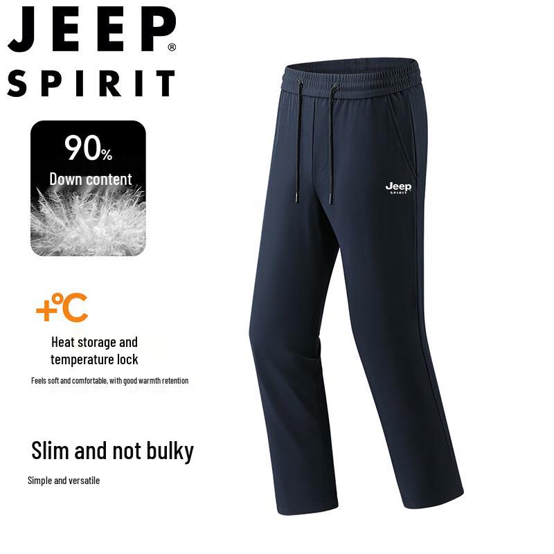 

JEEP SPIRIT Men s Autumn/Winter Straight-Leg Down Casual Pants 4XL