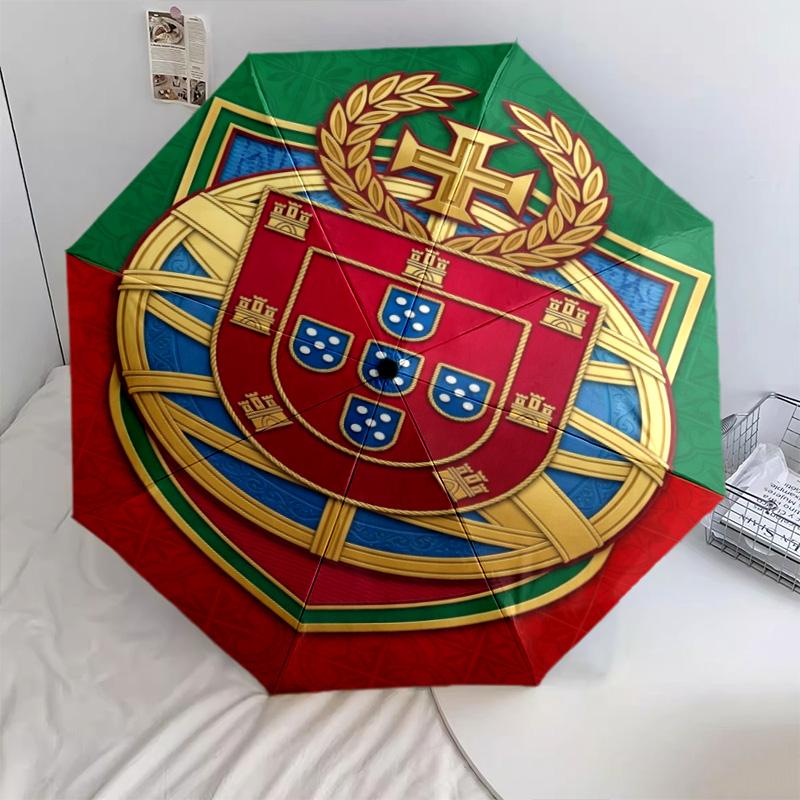 Portuguese Heritage Emblem Folding umbrella durable travel Sun umbrella travel Gift
