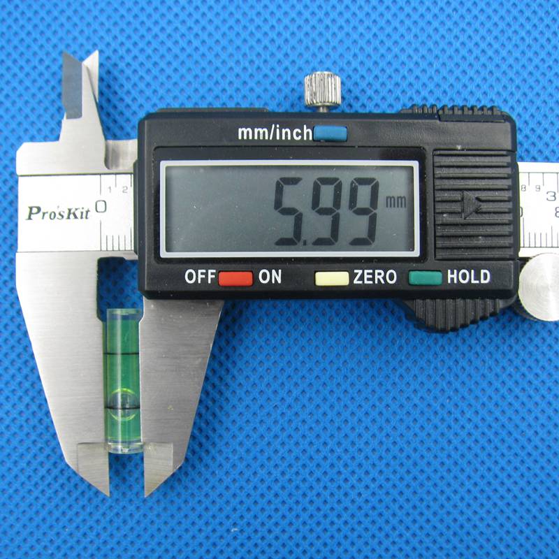 20 Stück/Lot 6*24mm Acryl-Libelle Wasserwaage Mini-Wasserwaage Messinstrument