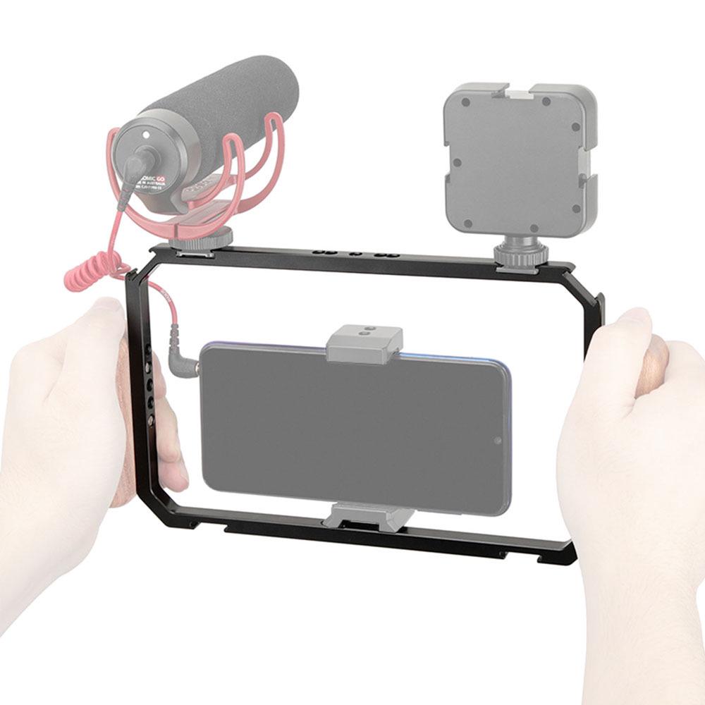 Multi-functional HDRIG Rabbit Cage Phone Mount with 1/4" Screw Hole & Cold Shoe 3874.