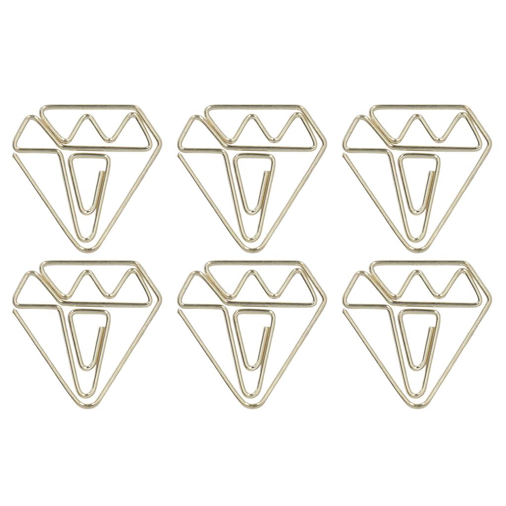 100pcs Metallic Paper Clips Golden Electroplating Process Anti Rust Paper Clips Non Skid with