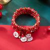 Delightful Christmas Tree Snowman Bracelet Set For Women Delicate Santa Elk Snowflake Stacking Bracelet Jewelry Accessories