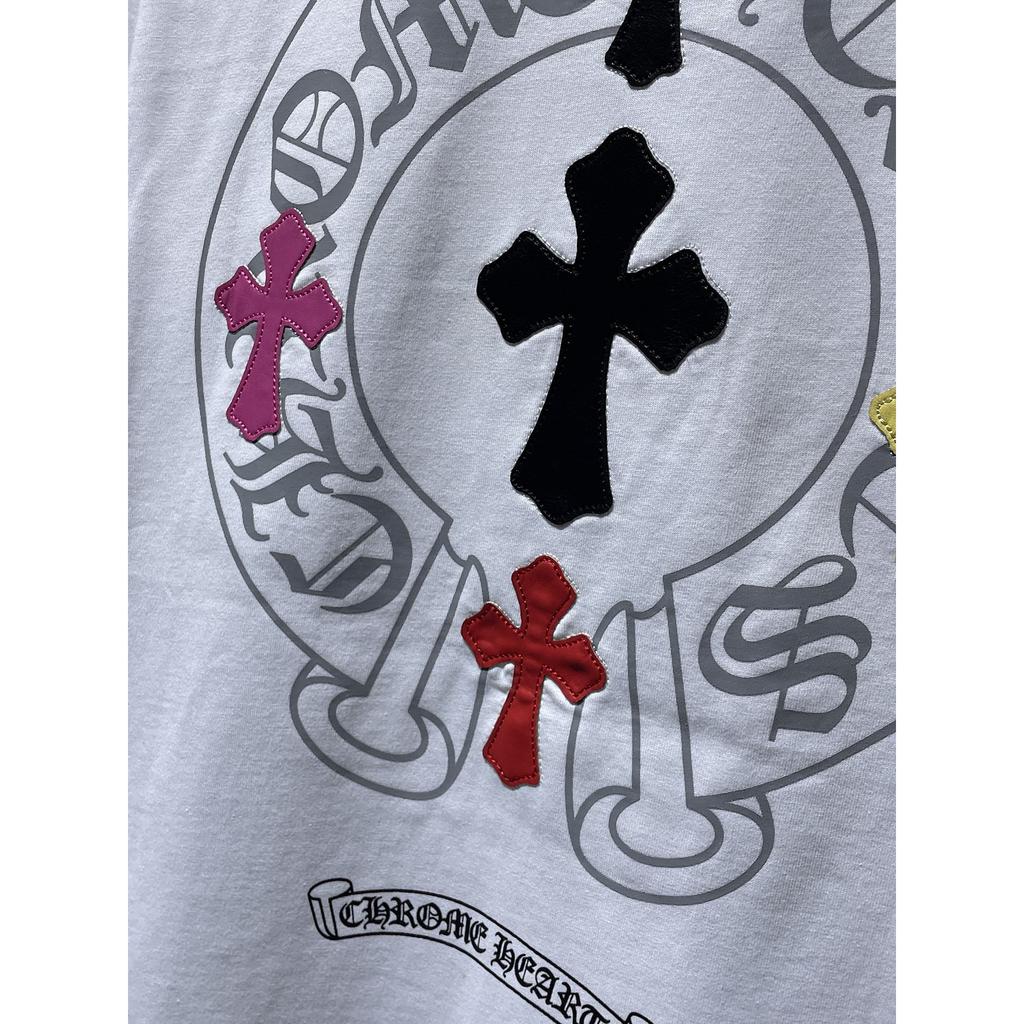 GZ-8923 CHROME HEARTS 2025 Summer New High Quality Cotton Round Neck Loose Large Size Men's and Women's T-shirt Couple T-shirt