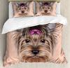 Black Dog Bedding Set Twin King Full Size Duvet Cover Set Cute Pug Dog Print Comforter Cover For Kids Teen Boys Soft Quilt Cover