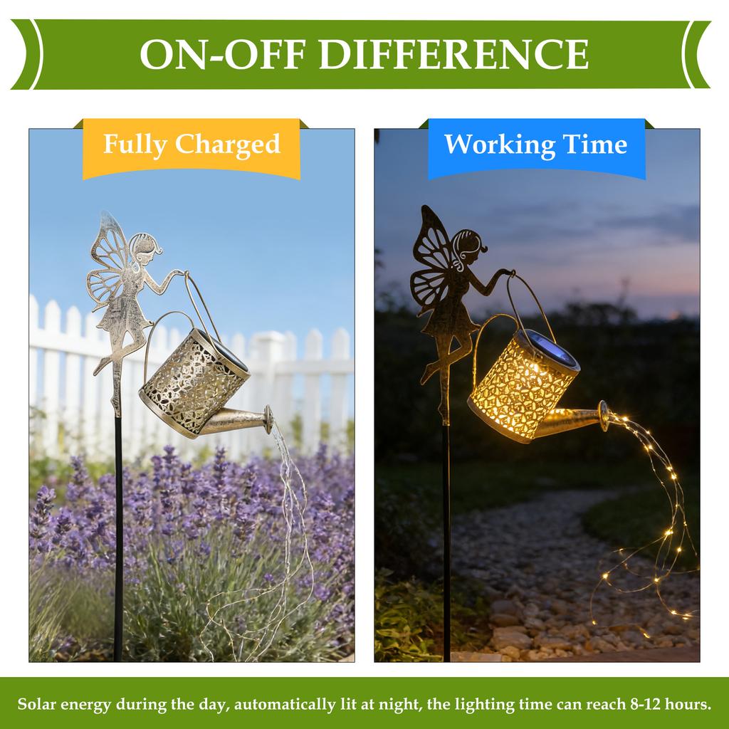 Fairy Garden Solar Light IP65 Waterproof Outdoor Solar Stake Light Large Retro Metal Lantern Solar Light for Garden Decoration