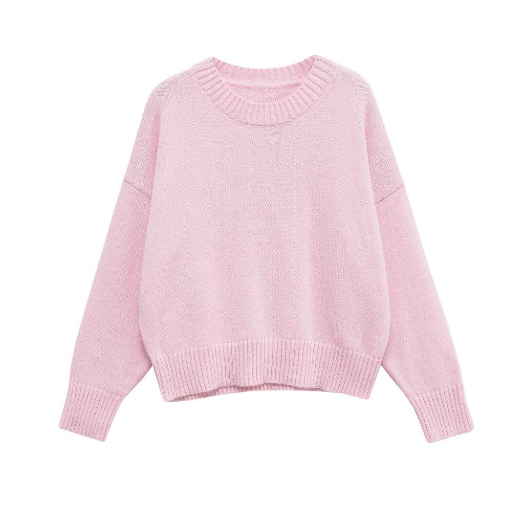 European and American style, new women's clothing, foreign style, fashionable and casual soft flat needle knitted sweater 2142161