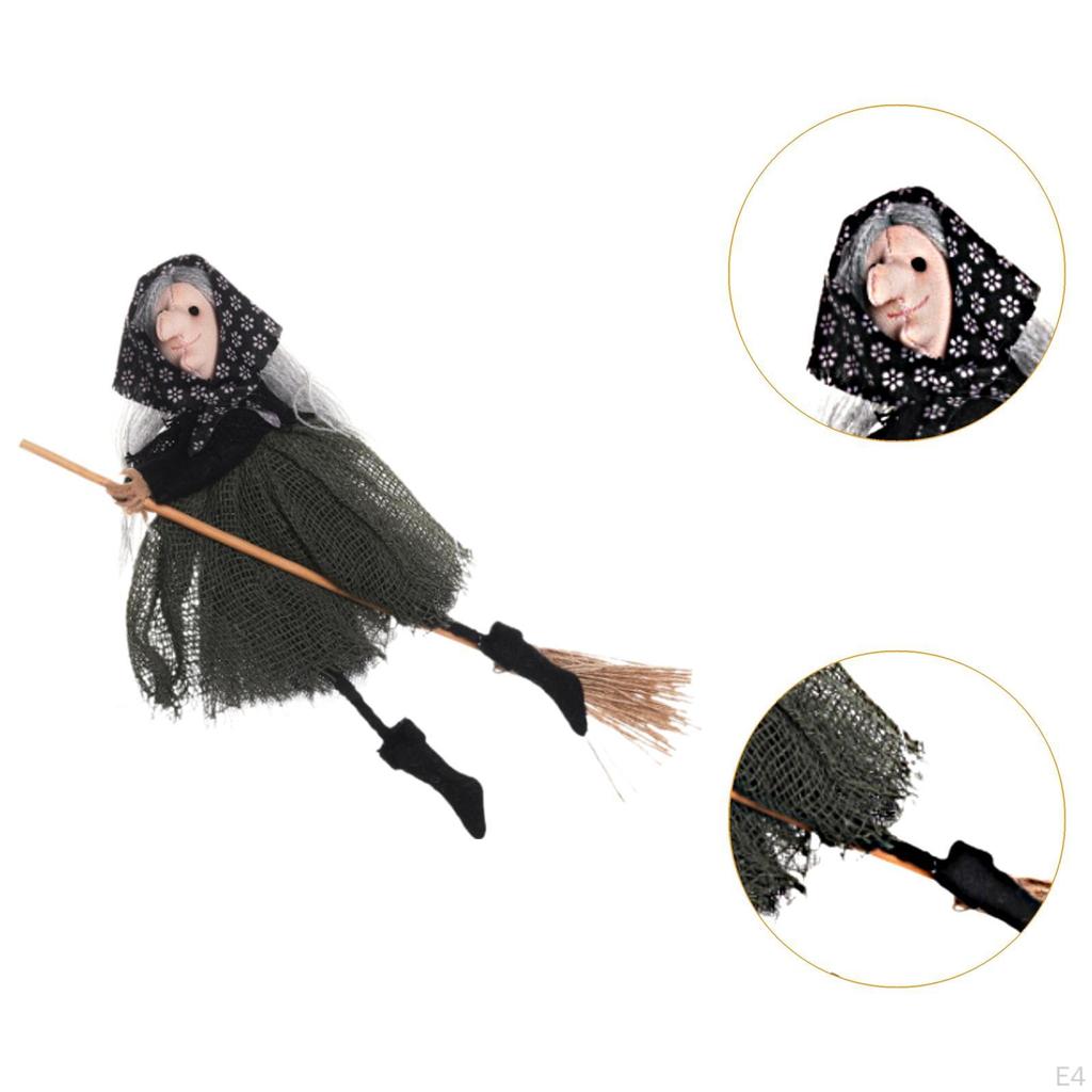 Halloween Decoration Witch Broom Hanging Pendant Indoor Home Decor Gifts Ornament Party Supplies for