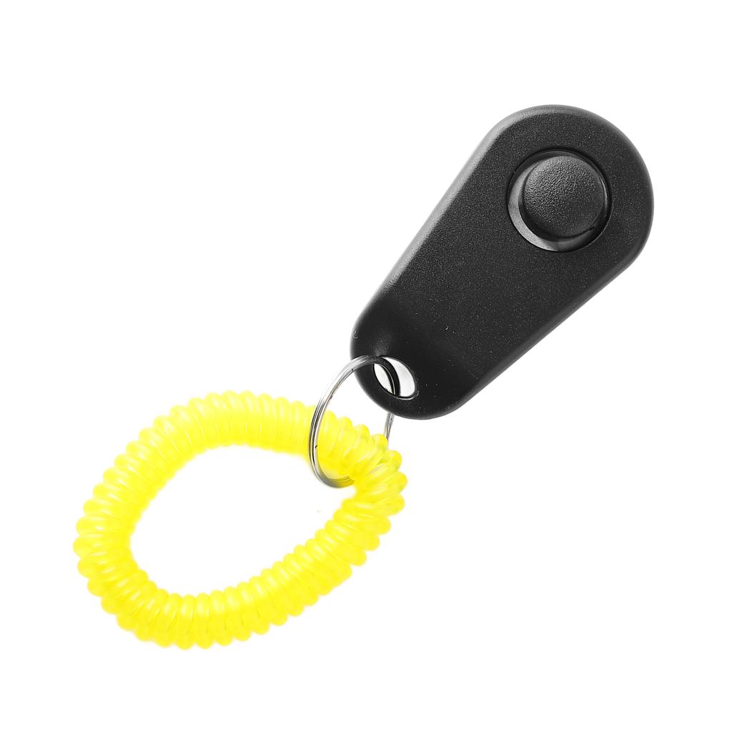 Dog Training Clicker Interactive Squeaky Comfortable Universal Training Clicker Ring for Dogs Cats Black